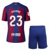 Maillot de Supporter FC Barcelone Kounde 23 Domicile 2023-24 Pour Enfant